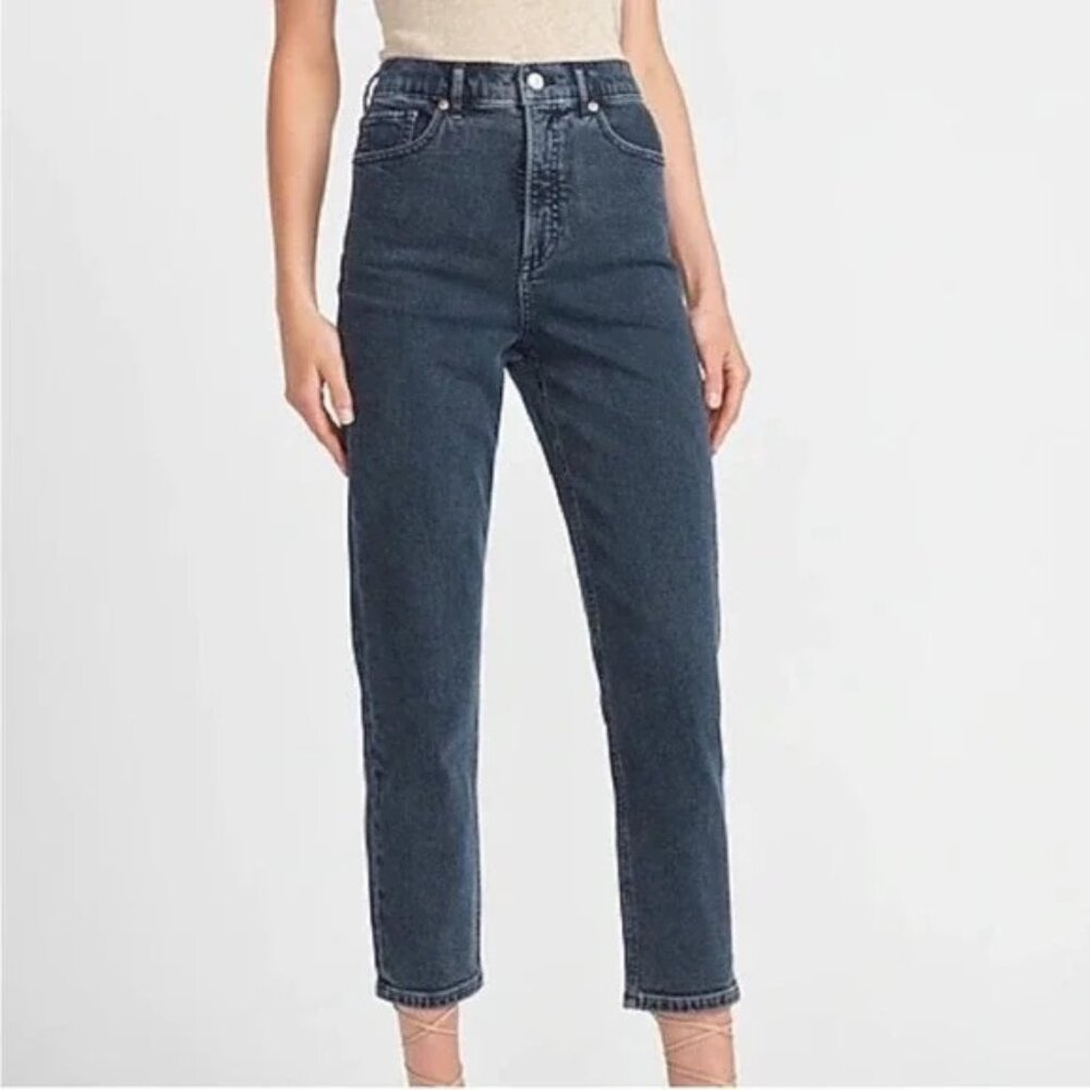 EXPRESS Mom Jean Super High Rise  Cropped SZ 2R ~ (28) EUC